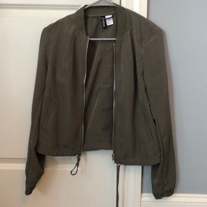 Green bomber jacket